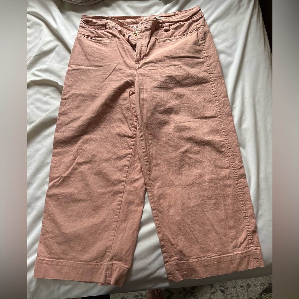 A new day ladies size 14 pink stretch wide leg pant